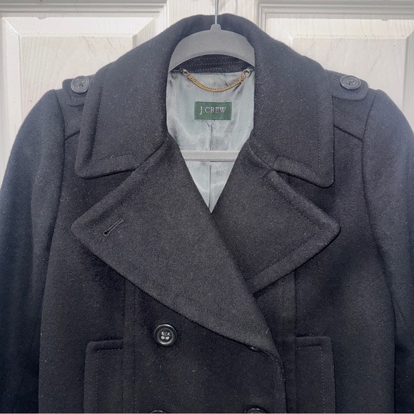 J Crew Classic black wool double breasted Pea Coat size small- great condition! - Picture 8 of 13